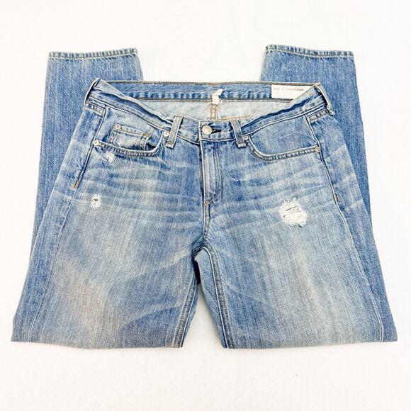 Rag & Bone Boyfriend Jean Light Wash Distressed Denim Size 25 - Picture 6 of 7